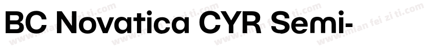 BC Novatica CYR Semi字体转换